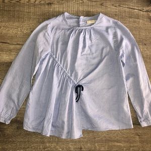 ⭐️ ZARA Girls Ruched Modern Blouse Dress Shirt